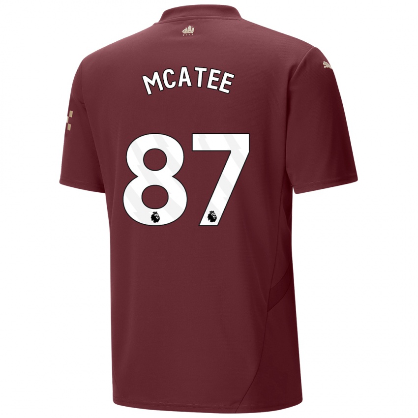 Niño Camiseta James Mcatee #87 Granate Equipación Tercera 2024/25 La Camisa México