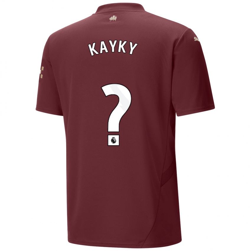 Niño Camiseta Kayky #0 Granate Equipación Tercera 2024/25 La Camisa México