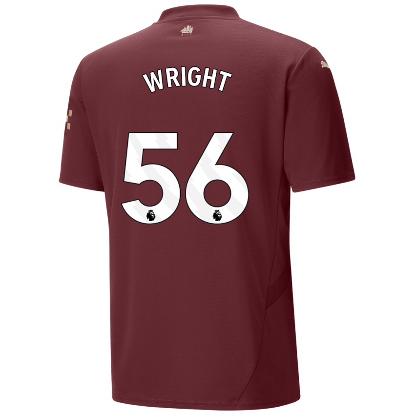 Niño Camiseta Jacob Wright #56 Granate Equipación Tercera 2024/25 La Camisa México