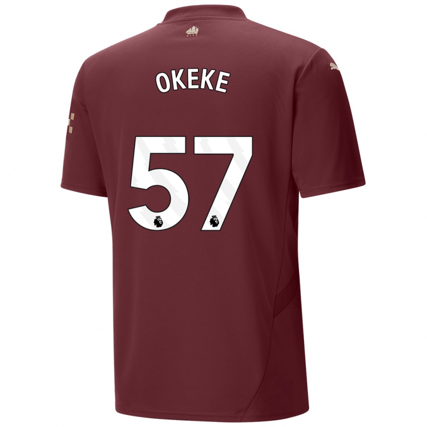 Niño Camiseta Michael Okeke #57 Granate Equipación Tercera 2024/25 La Camisa México