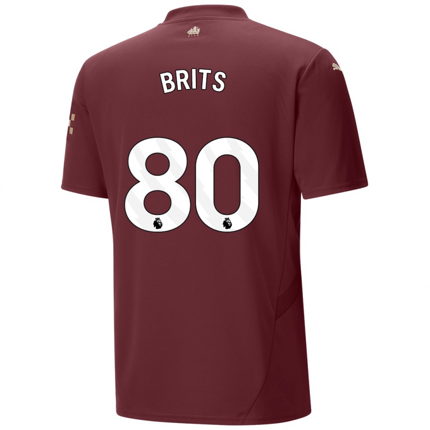 Niño Camiseta Spike Brits #80 Granate Equipación Tercera 2024/25 La Camisa México