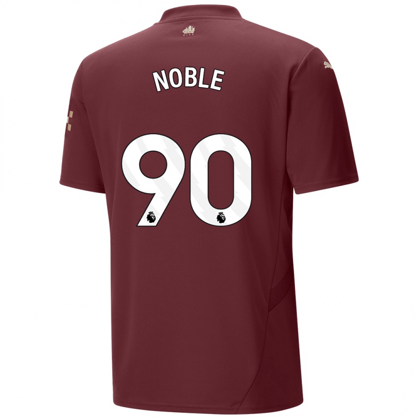 Niño Camiseta Kian Noble #90 Granate Equipación Tercera 2024/25 La Camisa México