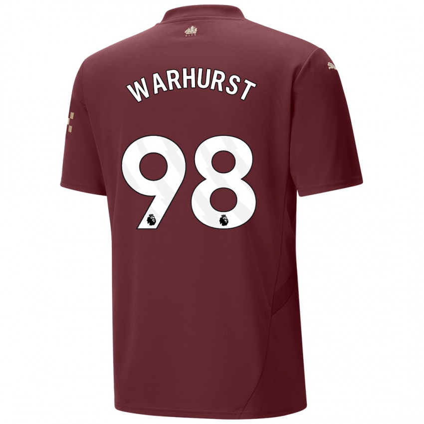 Niño Camiseta Matthew Warhurst #98 Granate Equipación Tercera 2024/25 La Camisa México