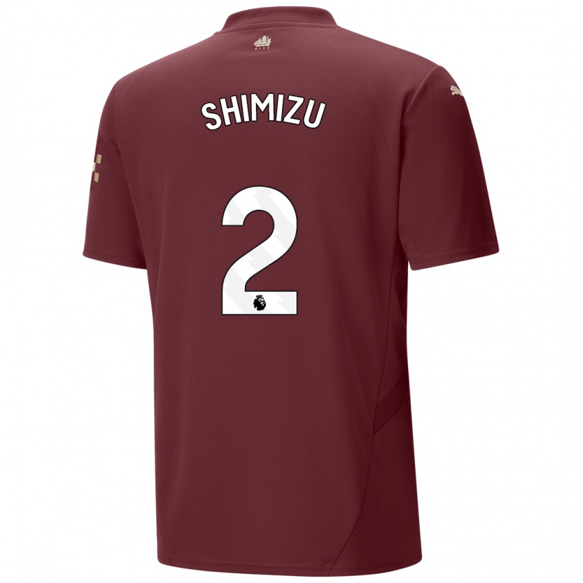 Niño Camiseta Risa Shimizu #2 Granate Equipación Tercera 2024/25 La Camisa México