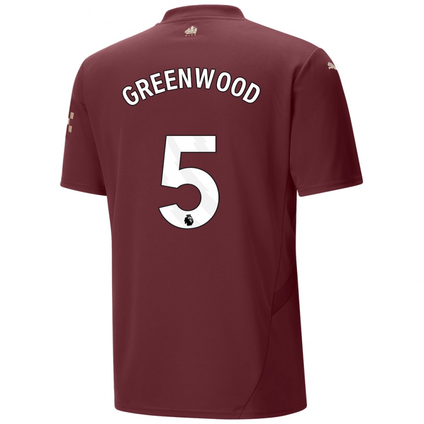 Niño Camiseta Alex Greenwood #5 Granate Equipación Tercera 2024/25 La Camisa México