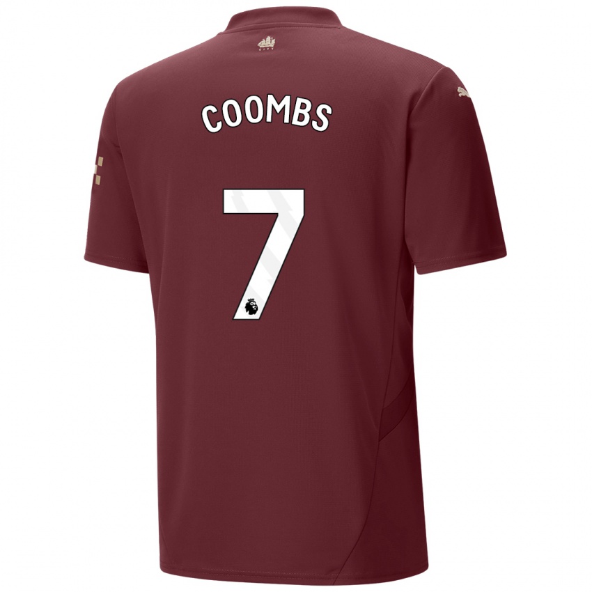 Niño Camiseta Laura Coombs #7 Granate Equipación Tercera 2024/25 La Camisa México