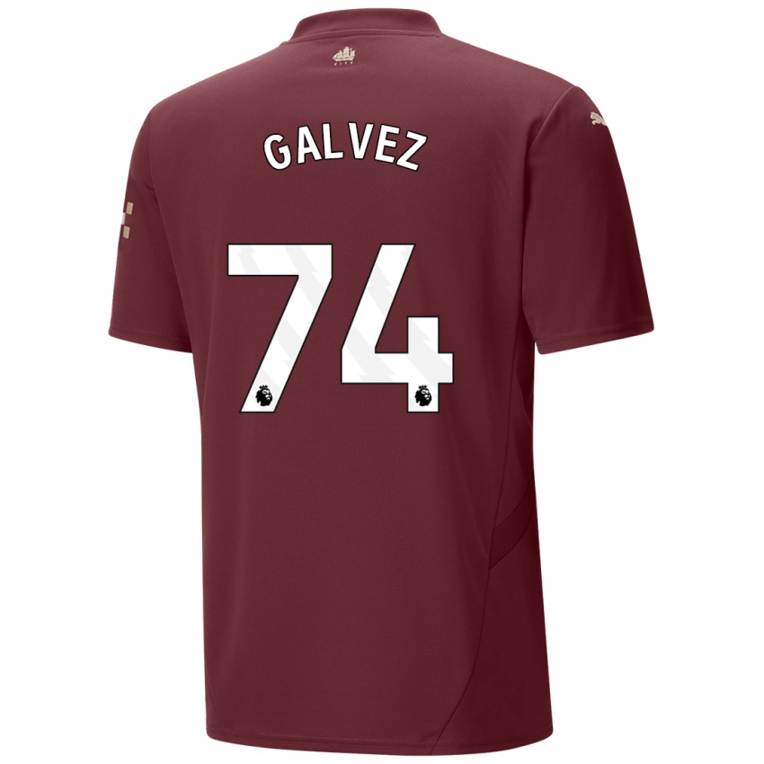 Niño Camiseta Tomas Galvez #74 Granate Equipación Tercera 2024/25 La Camisa México