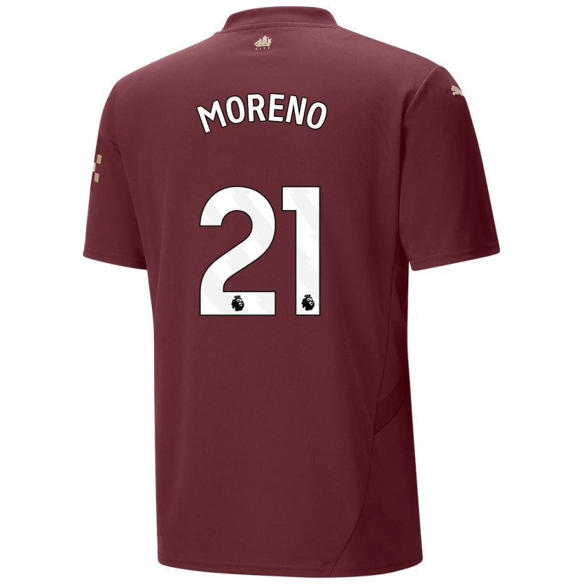 Niño Camiseta Marlos Moreno #21 Granate Equipación Tercera 2024/25 La Camisa México