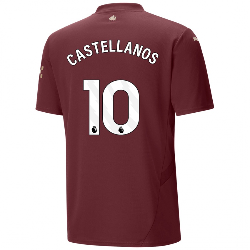 Niño Camiseta Deyna Castellanos #10 Granate Equipación Tercera 2024/25 La Camisa México