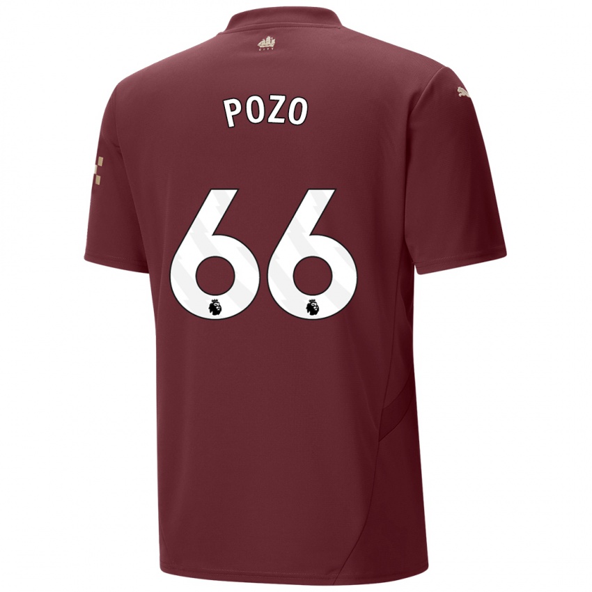 Niño Camiseta Iker Pozo #66 Granate Equipación Tercera 2024/25 La Camisa México