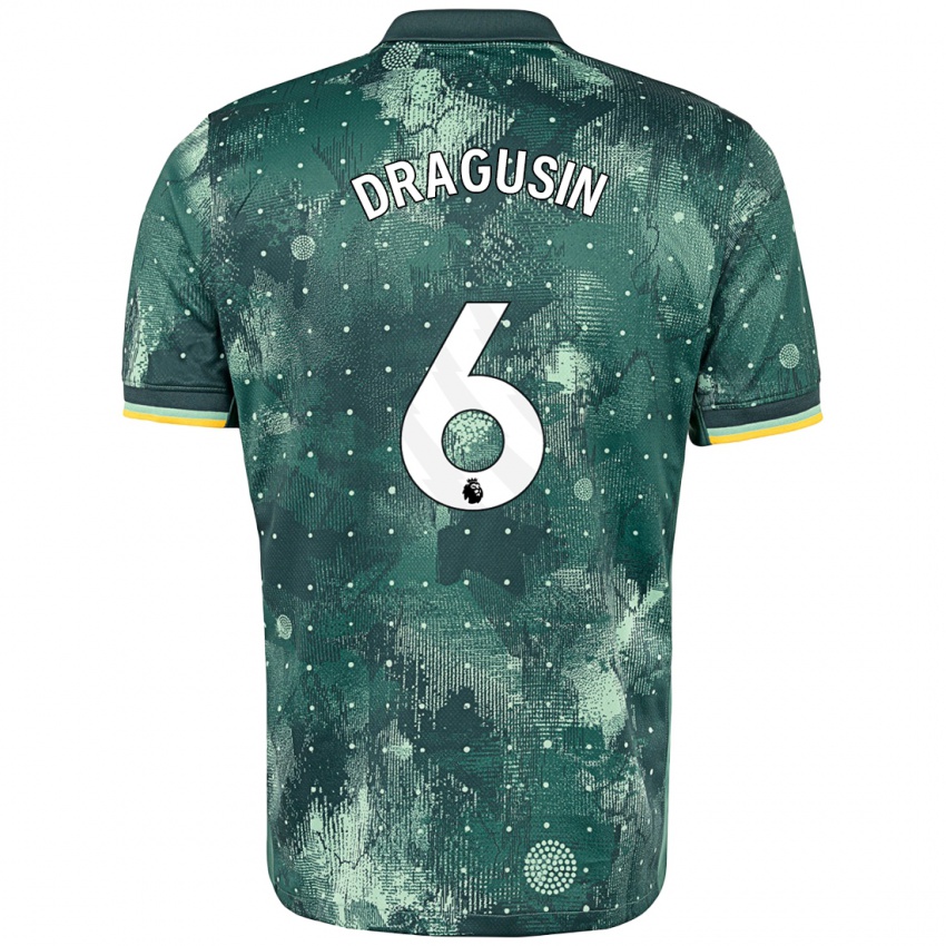 Niño Camiseta Radu Drăgușin #6 Verde Menta Equipación Tercera 2024/25 La Camisa México