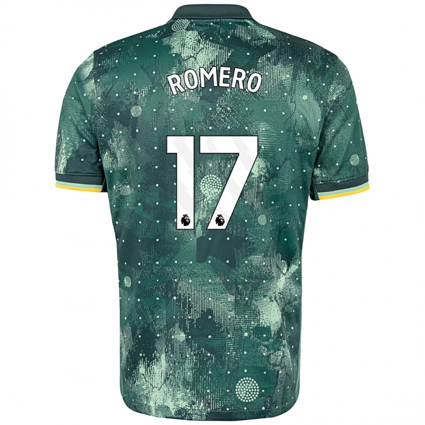 Niño Camiseta Cristian Romero #17 Verde Menta Equipación Tercera 2024/25 La Camisa México