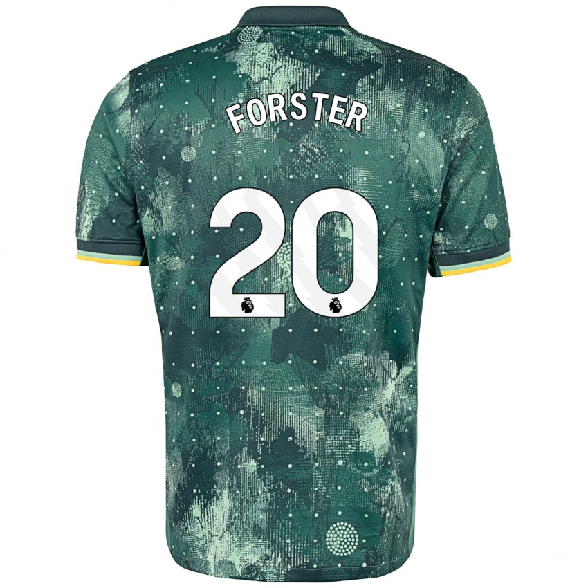 Niño Camiseta Fraser Forster #20 Verde Menta Equipación Tercera 2024/25 La Camisa México