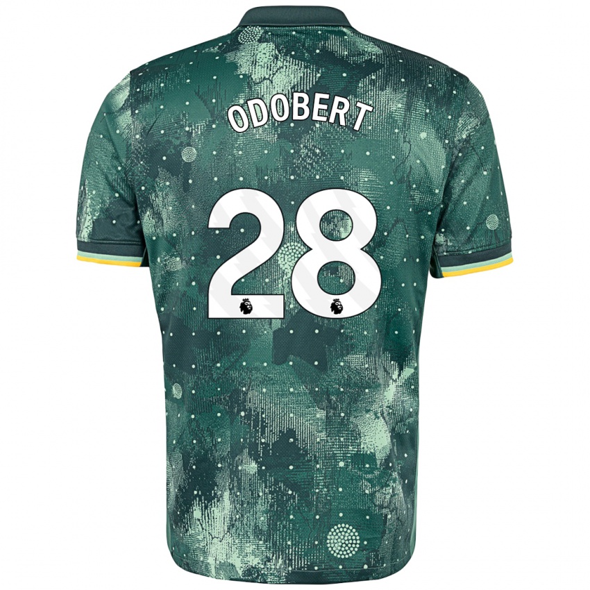 Niño Camiseta Wilson Odobert #28 Verde Menta Equipación Tercera 2024/25 La Camisa México