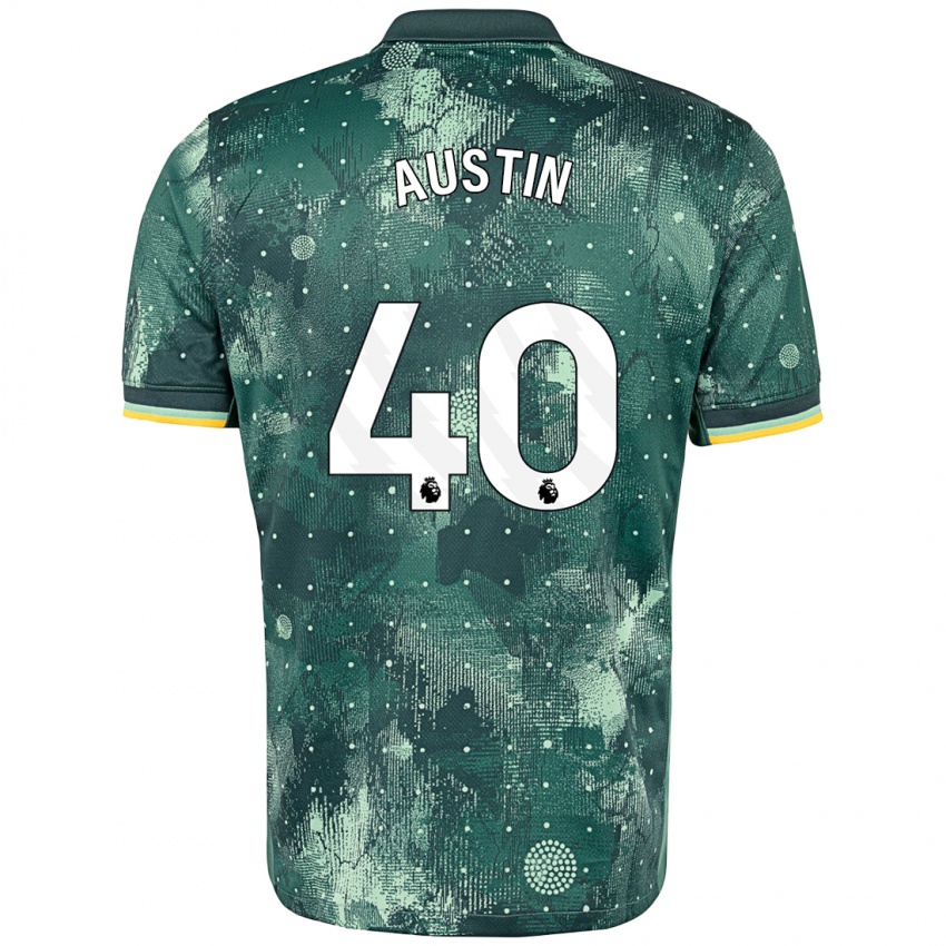 Niño Camiseta Brandon Austin #40 Verde Menta Equipación Tercera 2024/25 La Camisa México