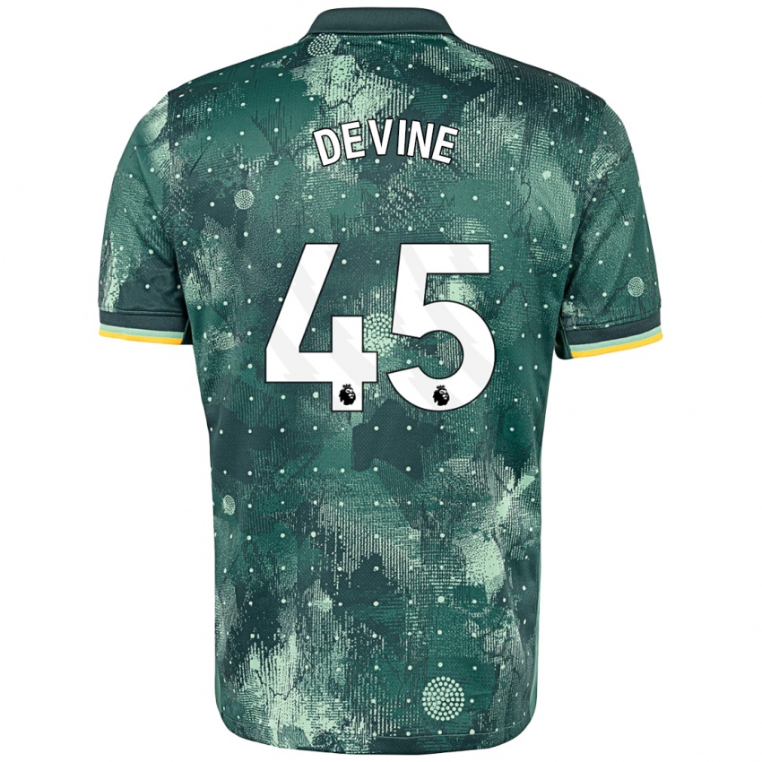 Niño Camiseta Alfie Devine #45 Verde Menta Equipación Tercera 2024/25 La Camisa México