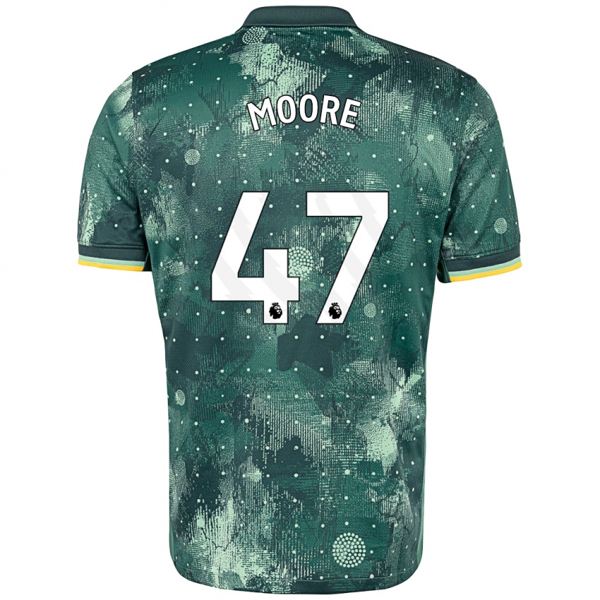 Niño Camiseta Mikey Moore #47 Verde Menta Equipación Tercera 2024/25 La Camisa México