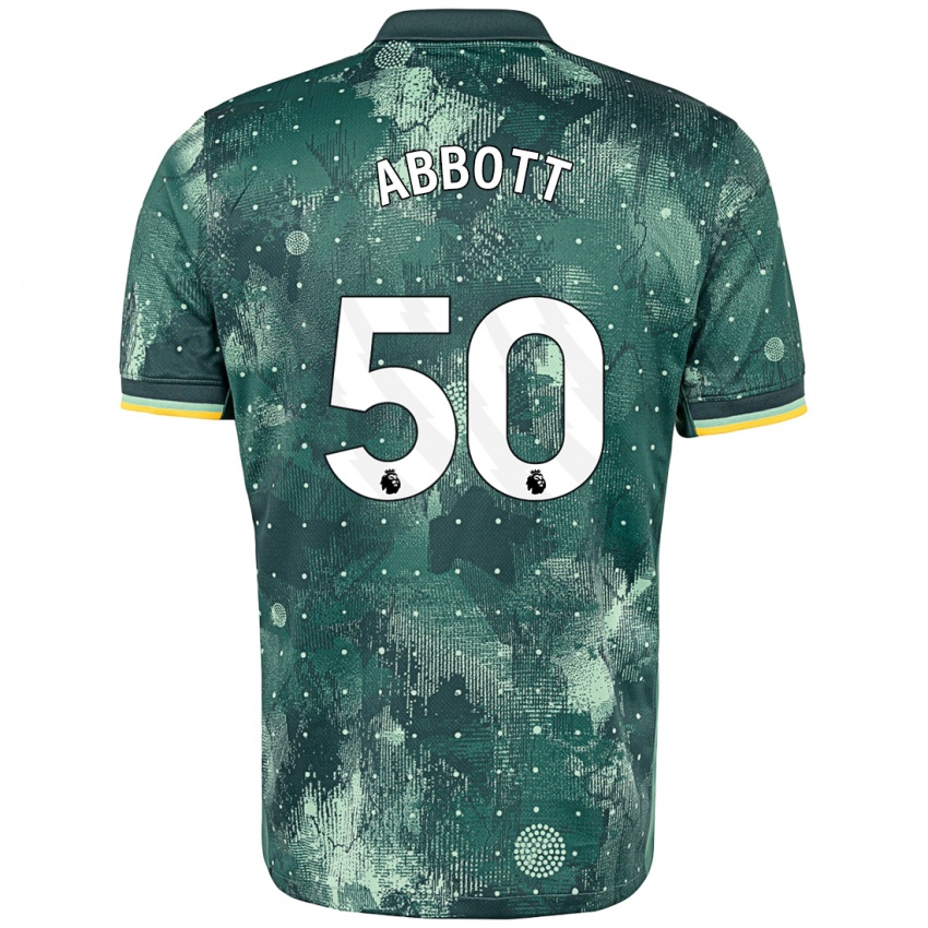 Niño Camiseta George Abbott #50 Verde Menta Equipación Tercera 2024/25 La Camisa México