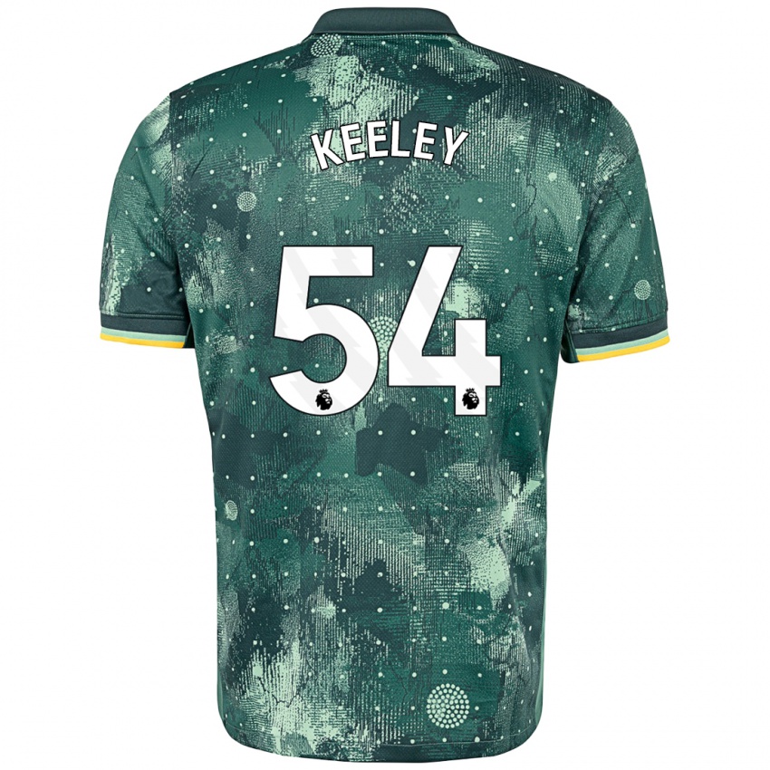 Niño Camiseta Josh Keeley #54 Verde Menta Equipación Tercera 2024/25 La Camisa México