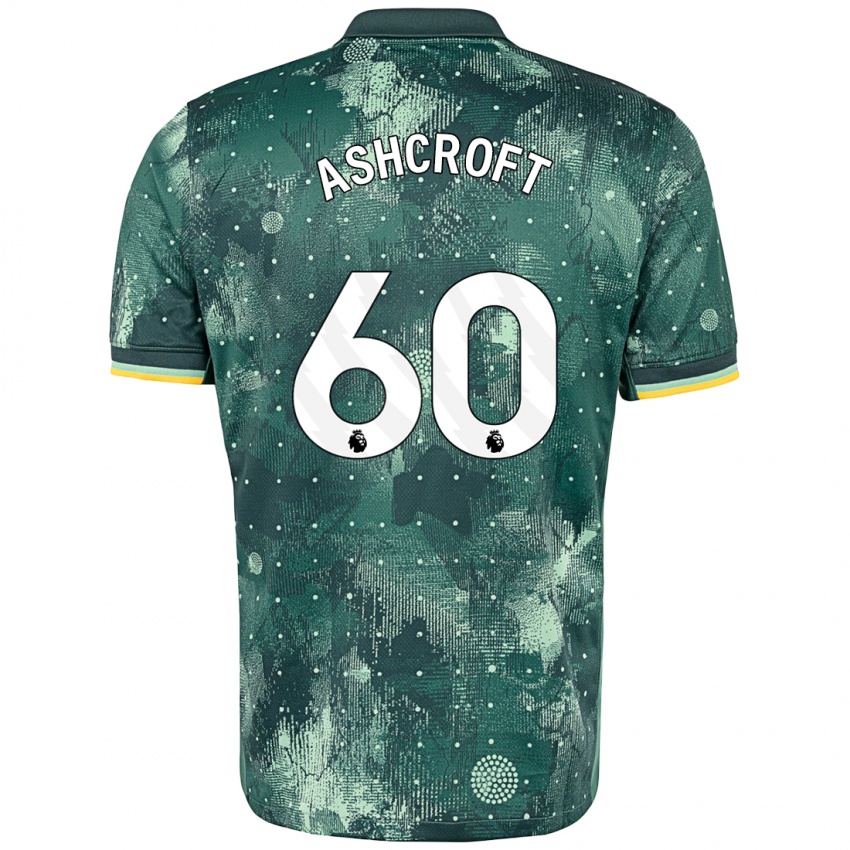 Niño Camiseta Tyrell Ashcroft #60 Verde Menta Equipación Tercera 2024/25 La Camisa México