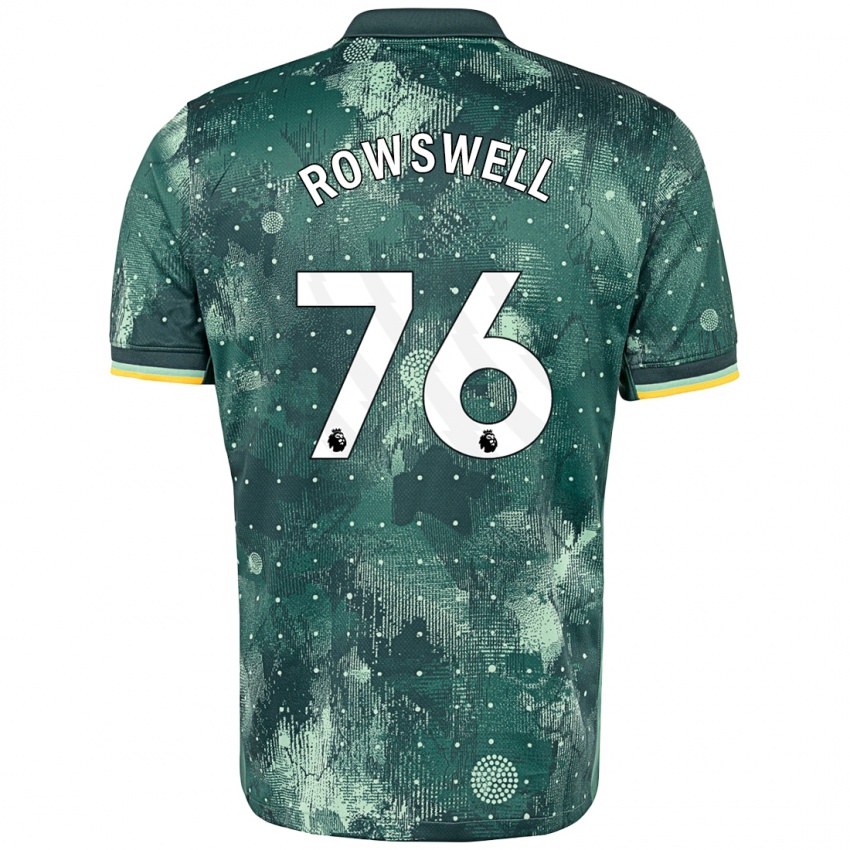 Niño Camiseta James Rowswell #76 Verde Menta Equipación Tercera 2024/25 La Camisa México