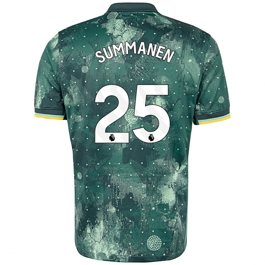 Niño Camiseta Eveliina Summanen #25 Verde Menta Equipación Tercera 2024/25 La Camisa México