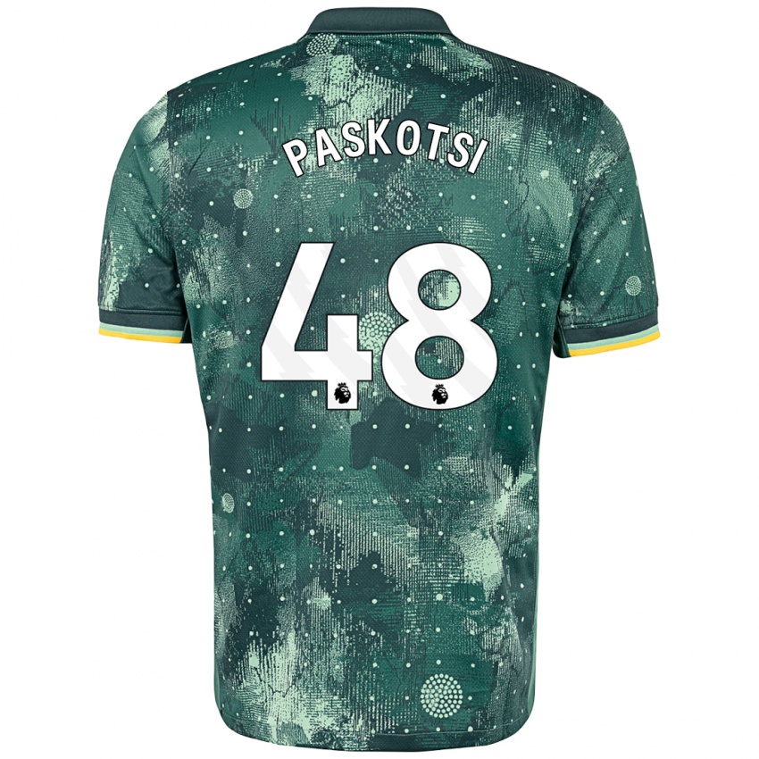 Niño Camiseta Maksim Paskotsi #48 Verde Menta Equipación Tercera 2024/25 La Camisa México