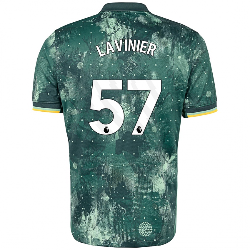 Niño Camiseta Marcel Lavinier #57 Verde Menta Equipación Tercera 2024/25 La Camisa México