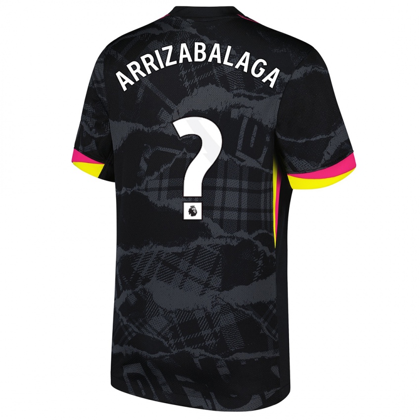 Niño Camiseta Kepa Arrizabalaga #0 Negro Rosa Equipación Tercera 2024/25 La Camisa México