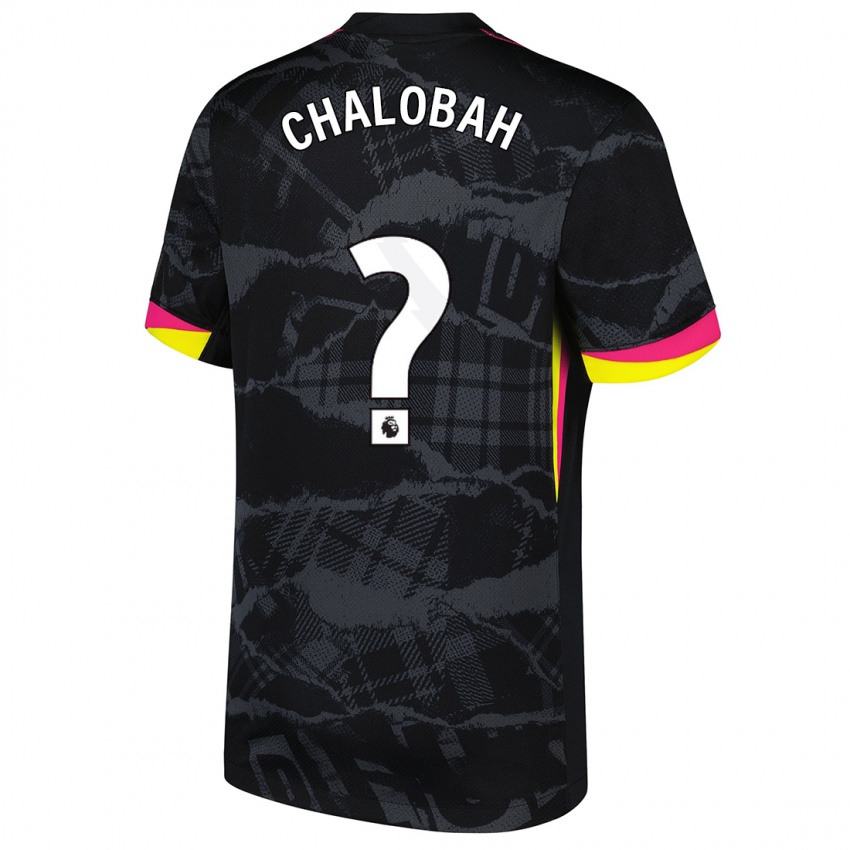 Niño Camiseta Trevoh Chalobah #0 Negro Rosa Equipación Tercera 2024/25 La Camisa México