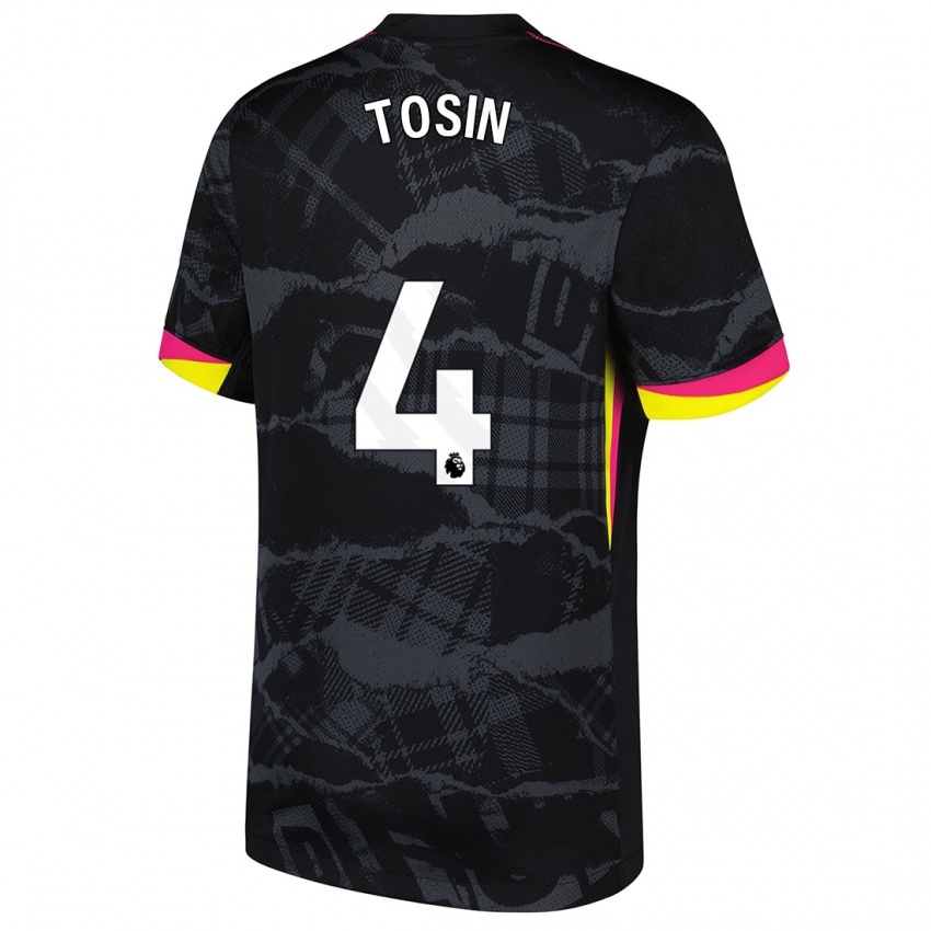 Niño Camiseta Tosin Adarabioyo #4 Negro Rosa Equipación Tercera 2024/25 La Camisa México