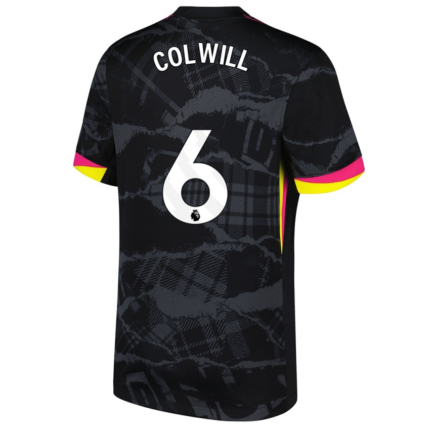 Niño Camiseta Levi Colwill #6 Negro Rosa Equipación Tercera 2024/25 La Camisa México