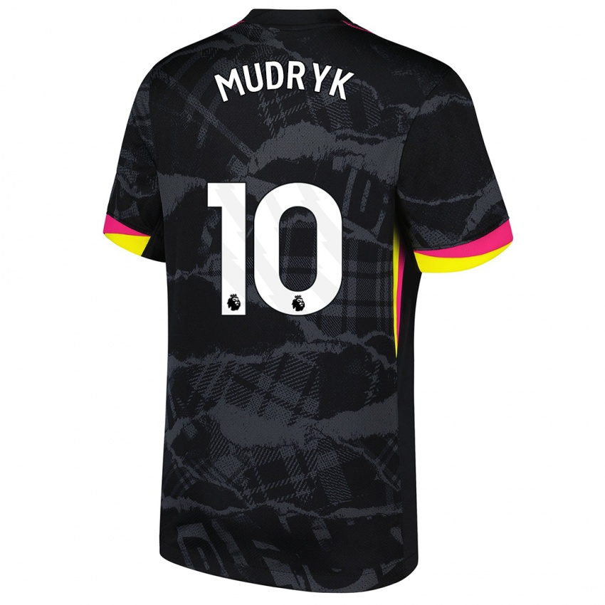 Niño Camiseta Mykhaylo Mudryk #10 Negro Rosa Equipación Tercera 2024/25 La Camisa México