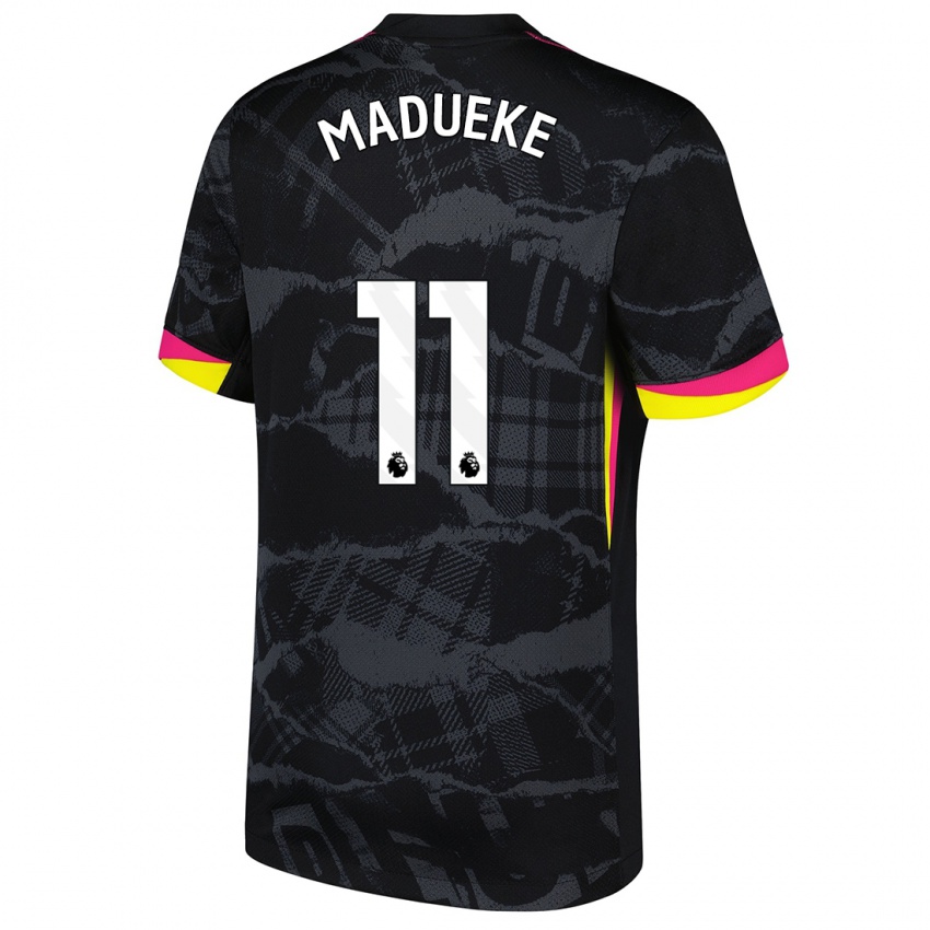 Niño Camiseta Noni Madueke #11 Negro Rosa Equipación Tercera 2024/25 La Camisa México