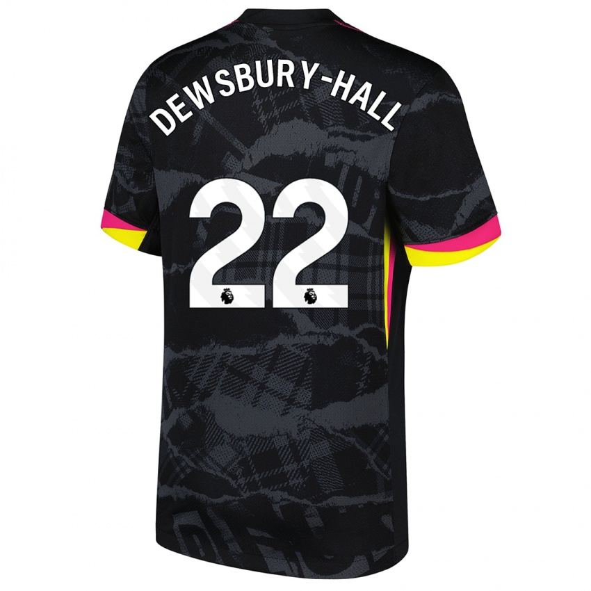 Niño Camiseta Kiernan Dewsbury-Hall #22 Negro Rosa Equipación Tercera 2024/25 La Camisa México