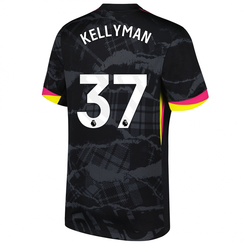 Niño Camiseta Omari Kellyman #37 Negro Rosa Equipación Tercera 2024/25 La Camisa México