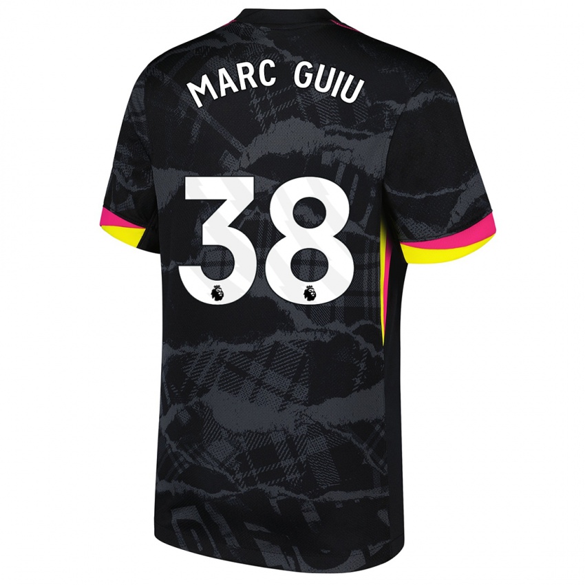 Niño Camiseta Marc Guiu #38 Negro Rosa Equipación Tercera 2024/25 La Camisa México