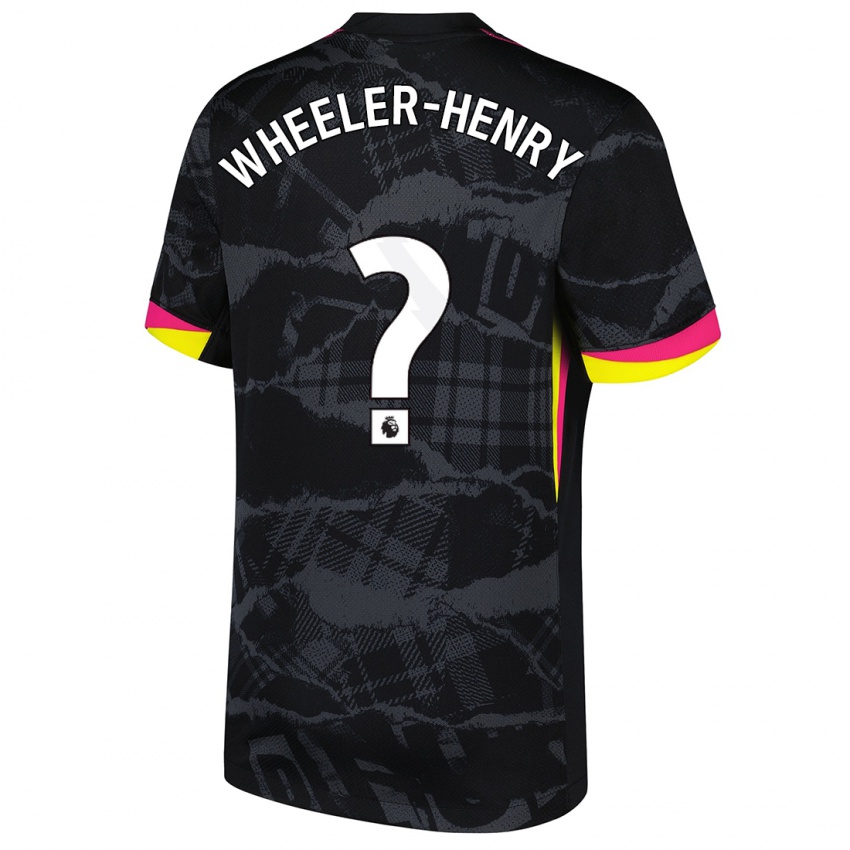 Niño Camiseta Joseph Wheeler-Henry #0 Negro Rosa Equipación Tercera 2024/25 La Camisa México