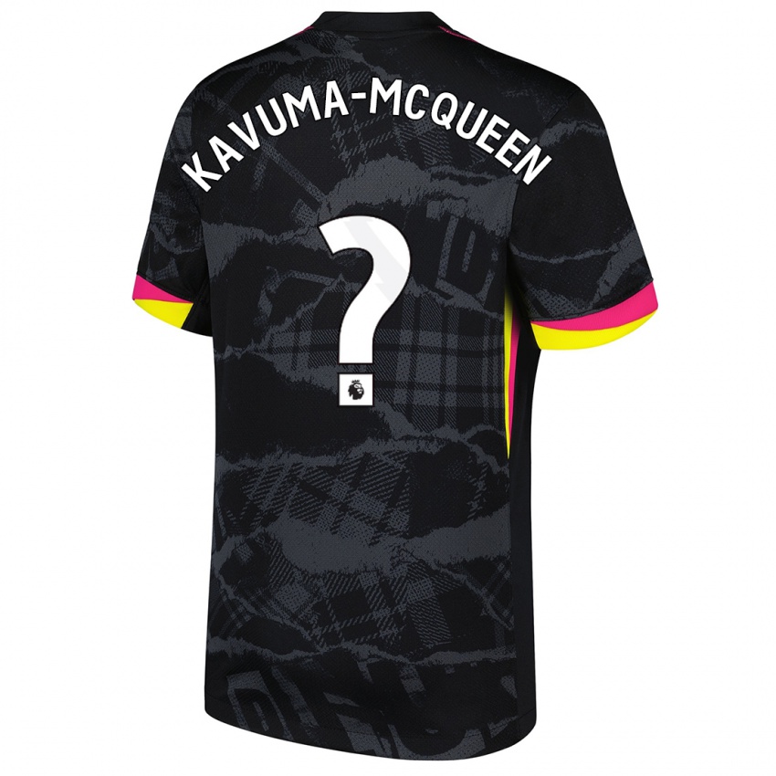 Niño Camiseta Ryan Kavuma-Mcqueen #0 Negro Rosa Equipación Tercera 2024/25 La Camisa México