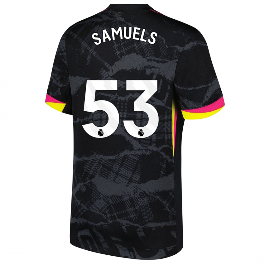 Niño Camiseta Ishé Samuels-Smith #53 Negro Rosa Equipación Tercera 2024/25 La Camisa México