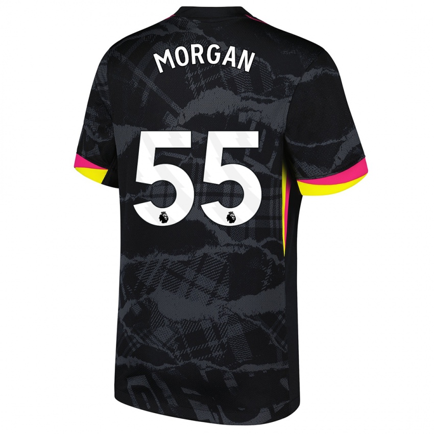 Niño Camiseta Jimmy-Jay Morgan #55 Negro Rosa Equipación Tercera 2024/25 La Camisa México