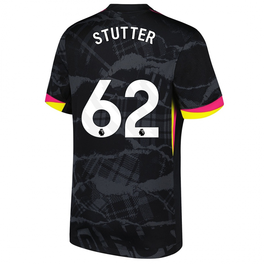 Niño Camiseta Ronnie Stutter #62 Negro Rosa Equipación Tercera 2024/25 La Camisa México