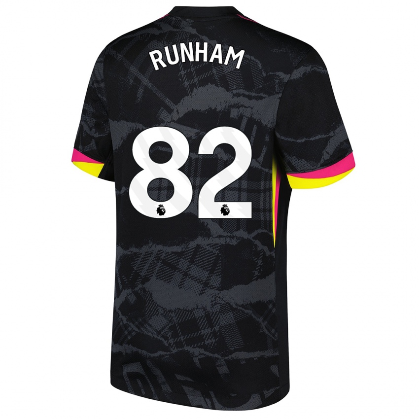 Niño Camiseta Frankie Runham #82 Negro Rosa Equipación Tercera 2024/25 La Camisa México