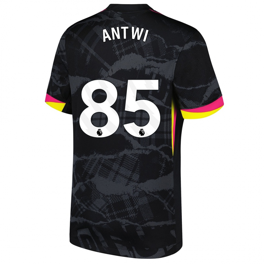 Niño Camiseta Genesis Antwi #85 Negro Rosa Equipación Tercera 2024/25 La Camisa México