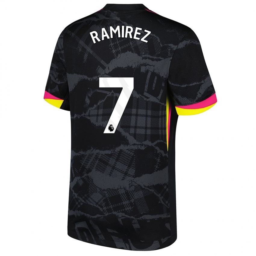 Niño Camiseta Mayra Ramírez #7 Negro Rosa Equipación Tercera 2024/25 La Camisa México