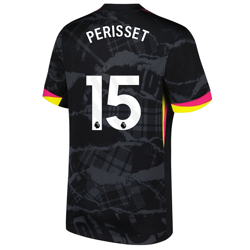 Niño Camiseta Ève Périsset #15 Negro Rosa Equipación Tercera 2024/25 La Camisa México