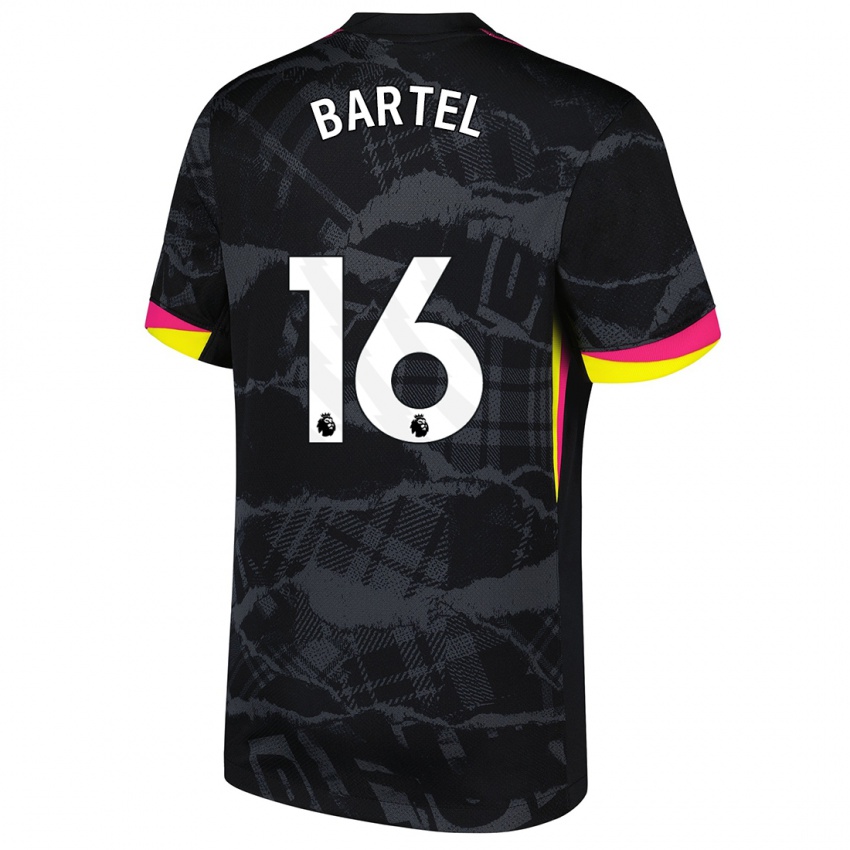 Niño Camiseta Júlia Bartel #16 Negro Rosa Equipación Tercera 2024/25 La Camisa México