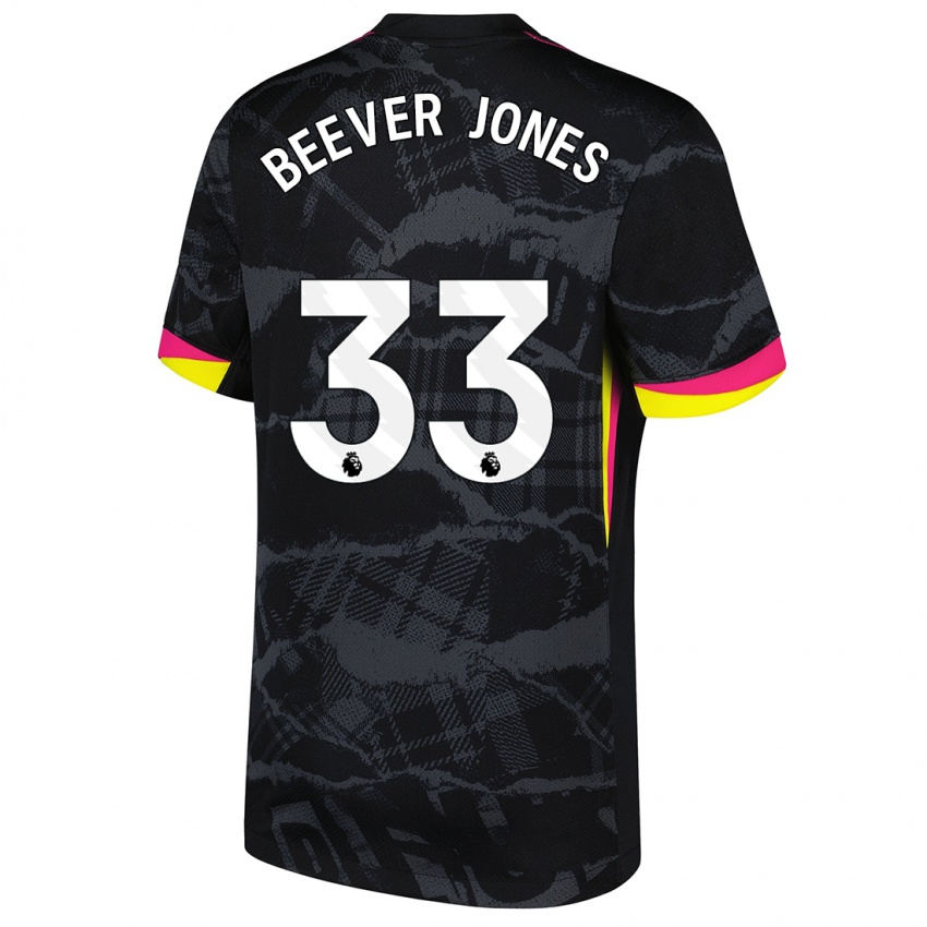 Niño Camiseta Aggie Beever-Jones #33 Negro Rosa Equipación Tercera 2024/25 La Camisa México