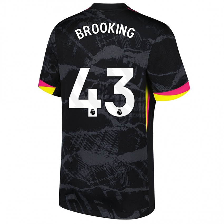 Niño Camiseta Josh Brooking #43 Negro Rosa Equipación Tercera 2024/25 La Camisa México