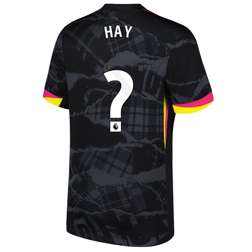 Niño Camiseta Noah Hay #0 Negro Rosa Equipación Tercera 2024/25 La Camisa México